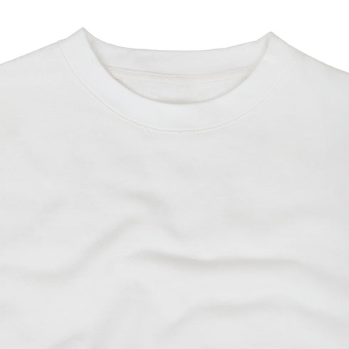 Premium Crewneck Pullover White Close up